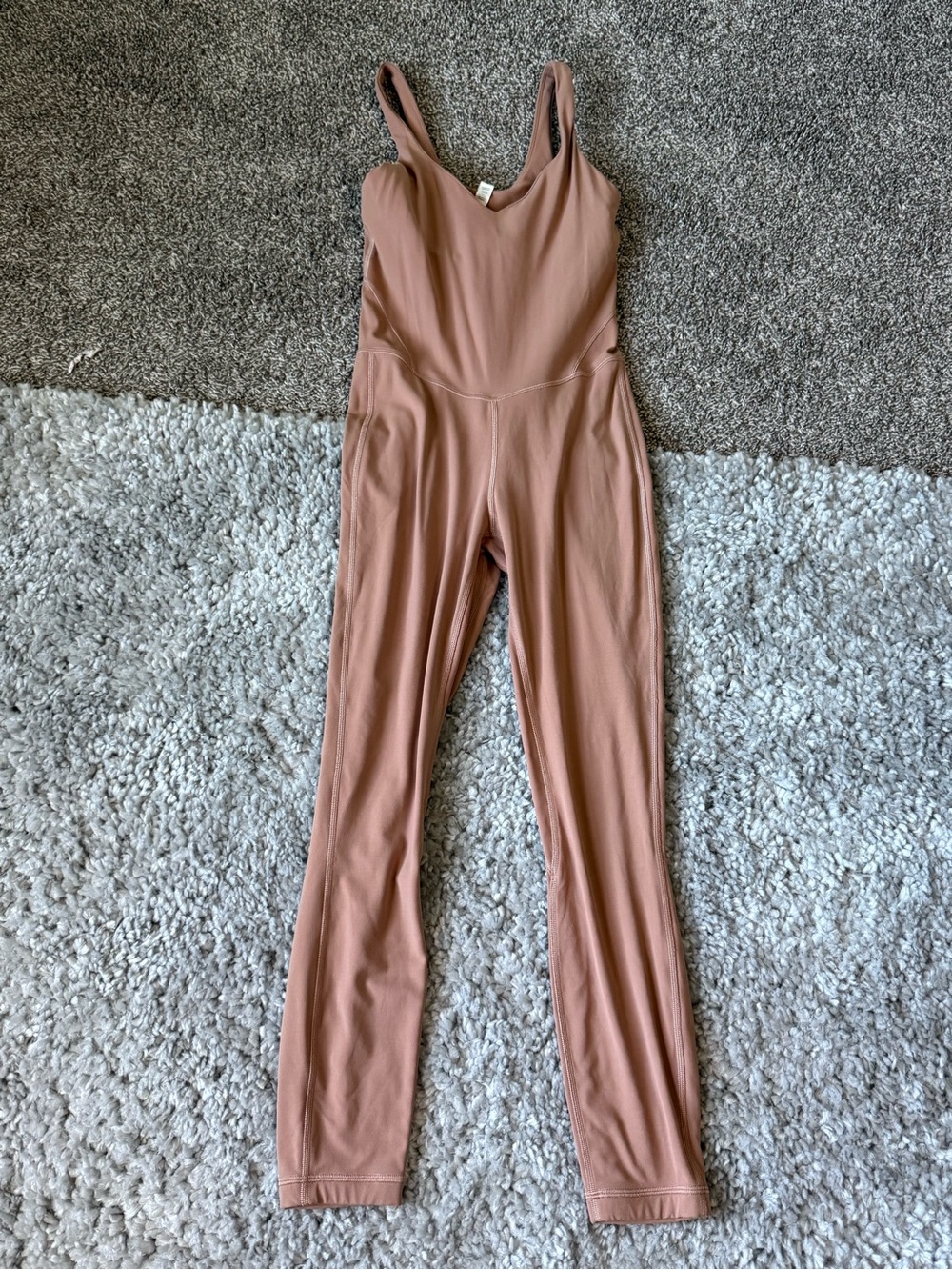 lululemon athletica Tan Ribbed Tank Jumpsuit